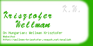 krisztofer wellman business card